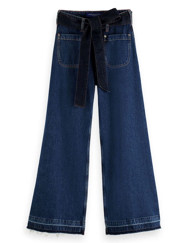 Scotch and Soda Wave Flare Jeans Shorter Length, Blue (INDIGO), large