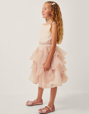 Joanie Organza Ruffle Party Dress, Pink (PINK), large