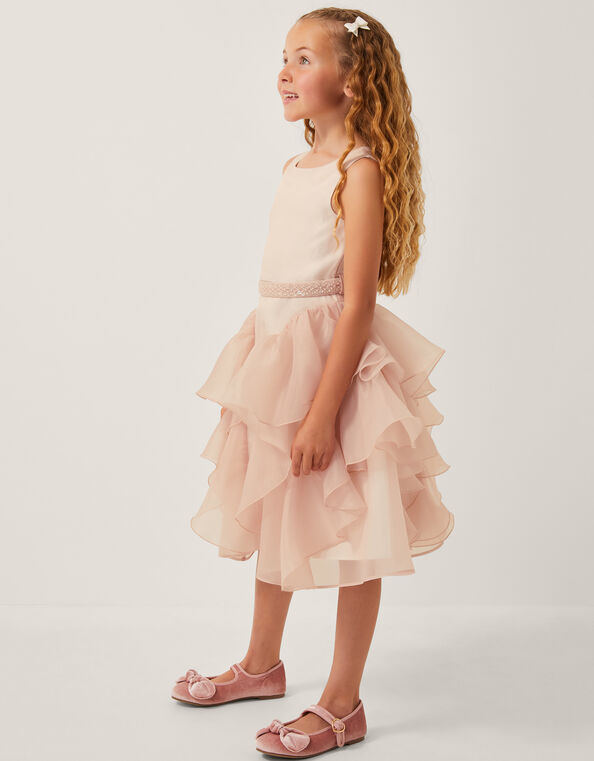 Joanie Organza Ruffle Party Dress, Pink (PINK), large