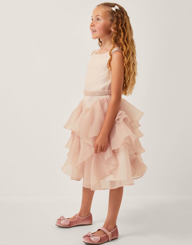 Joanie Organza Ruffle Party Dress, Pink (PINK), large