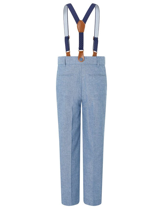 Nathan Chambray Three-Piece Suit Set, Blue (BLUE), large