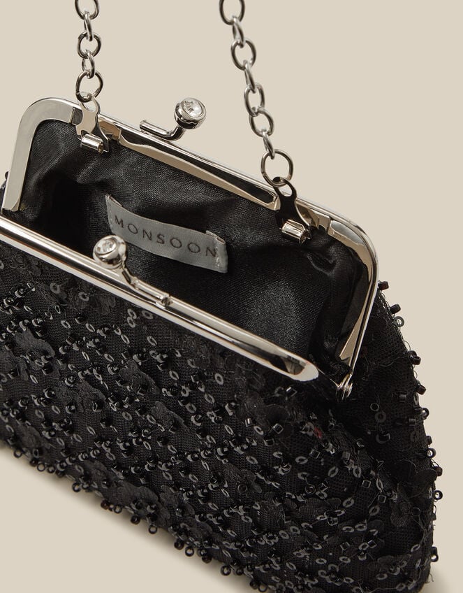 Taylor Beaded Bag , Black (BLACK), large