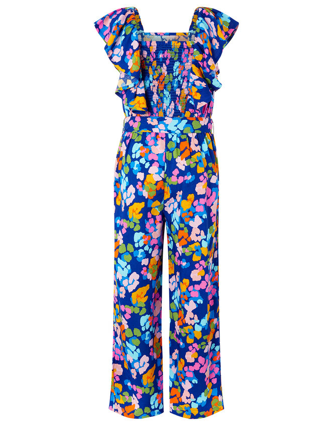Cleo Colourful Wide-Leg Jumpsuit in LENZING™ ECOVERO™, Blue (BLUE), large