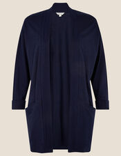 Plain Cover Up in Linen Blend , Blue (NAVY), large