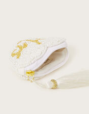 "Mrs" Beaded Zip Top Purse, , large