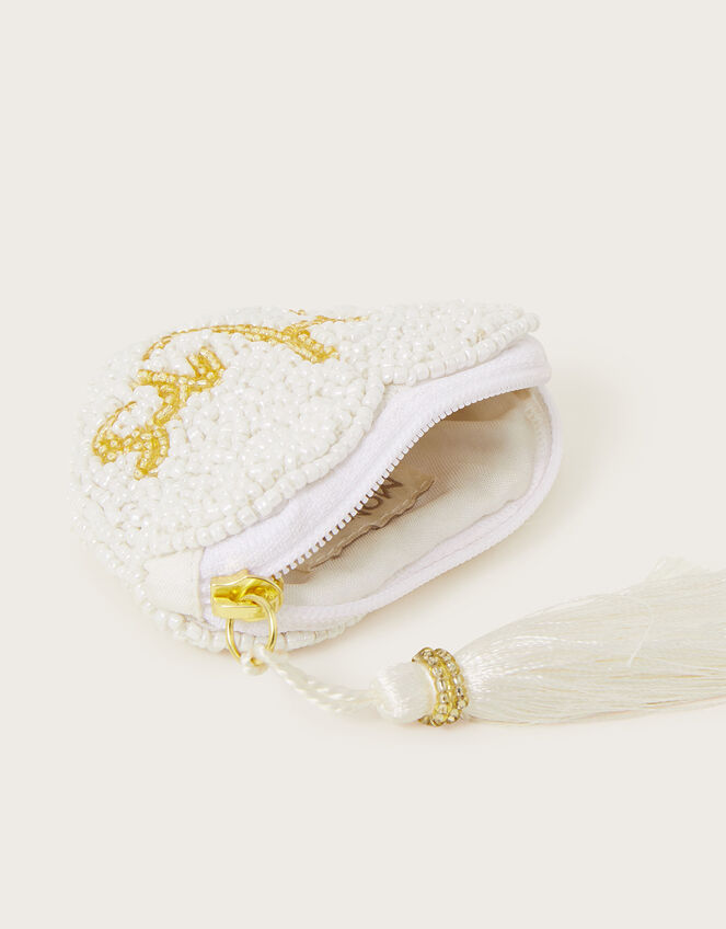 "Mrs" Beaded Zip Top Purse, , large