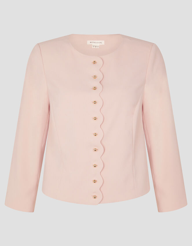 Ruth Scallop Jacket, Pink (PALE PINK), large