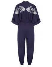 Tallulah and Hope Gloria Embroidered Jumpsuit, Blue (NAVY), large