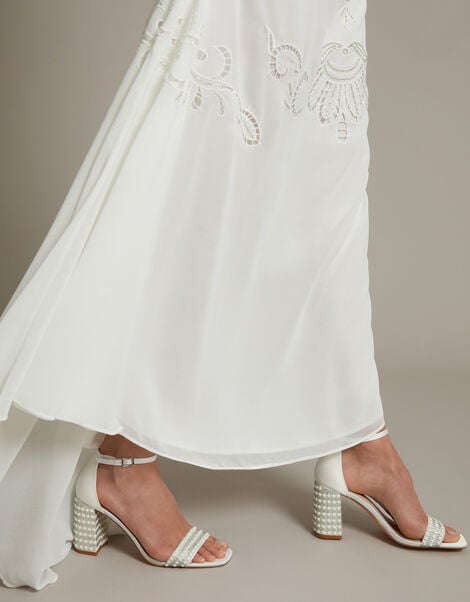 Bridal Penelope Pearl Heeled Sandals , Ivory (IVORY), large