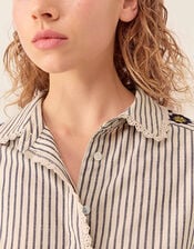 East Katya Tailored Striped Shirt, Multi (MULTI), large