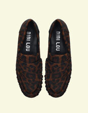 Bibi Lou Lyra Leopard Print Pony Loafers, Leopard (LEOPARD), large