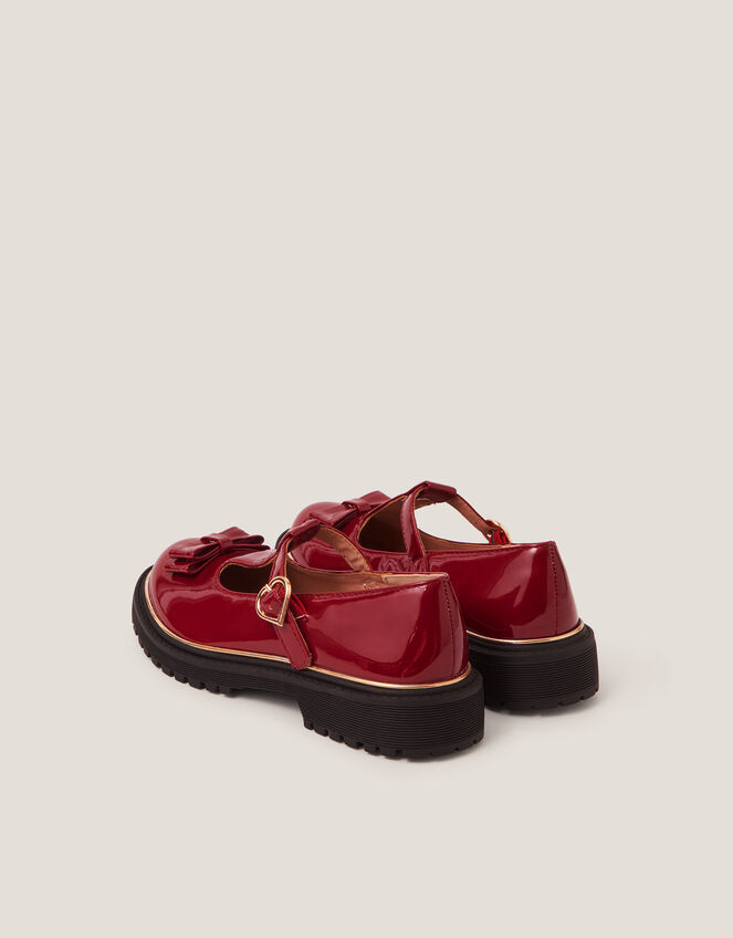 Bow Patent Mary Jane Brogues, Red (BURGUNDY), large