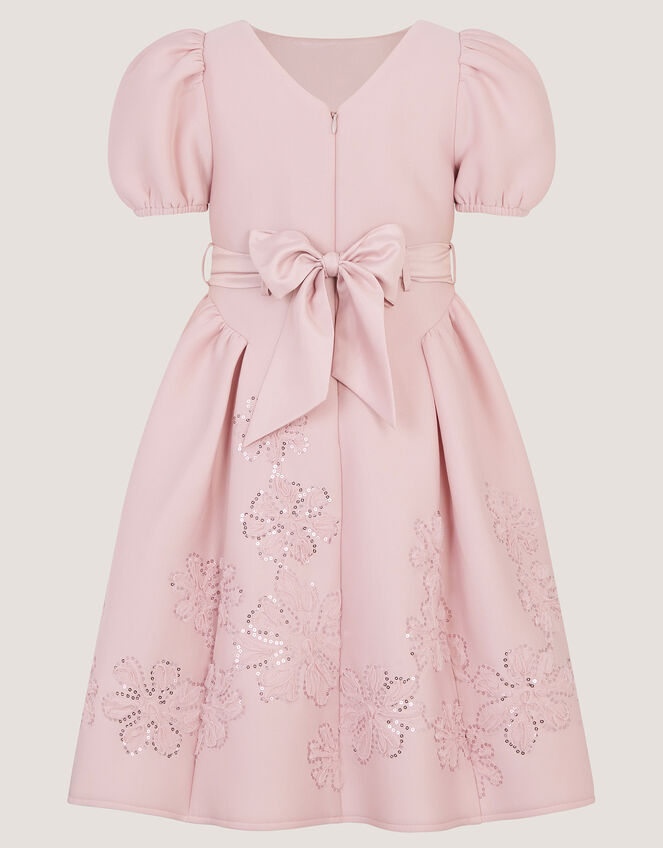 Josie Embellished Puff Sleeve Party Dress, Pink (DUSKY PINK), large