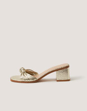 Gwen Knot Metallic Mules, Gold (GOLD), large