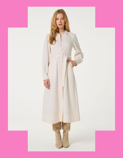 Fabienne Chapot Fabi Denim Midi Dress, White (WHITE), large