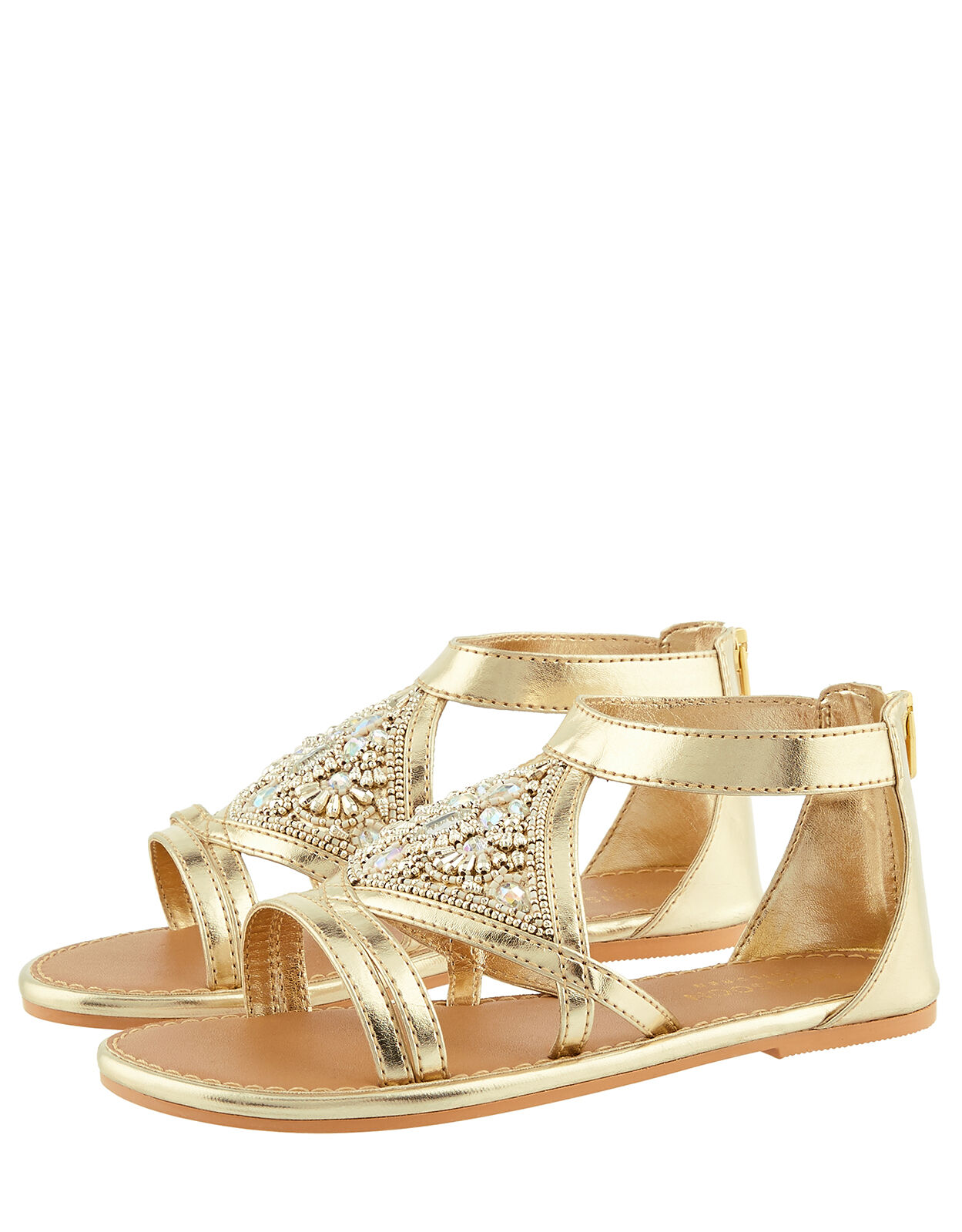 Girls gold sandals on sale