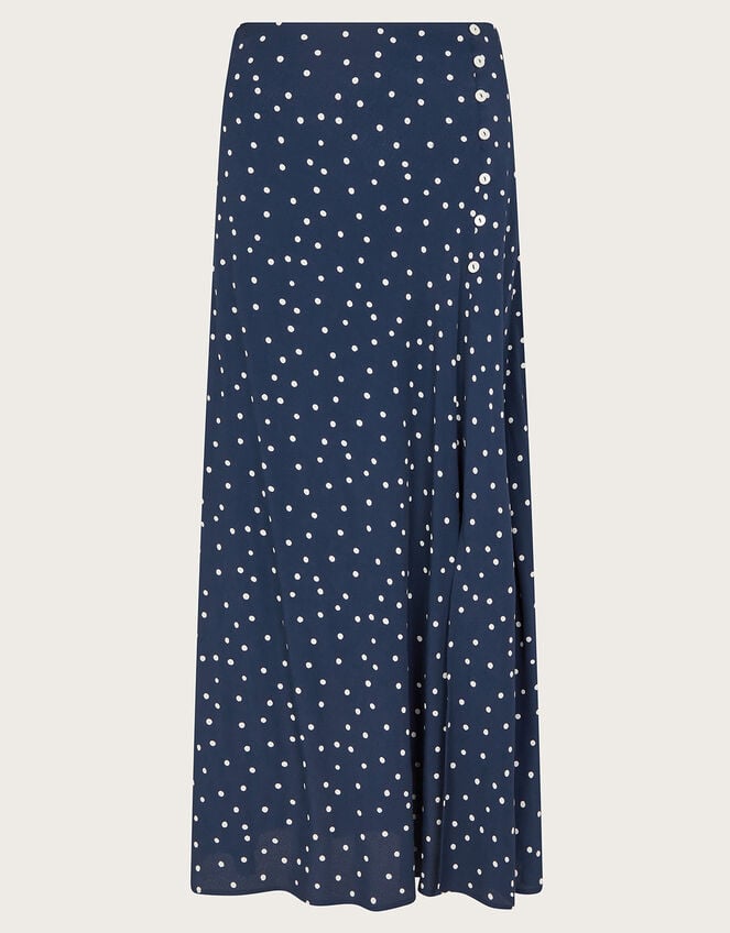 Shiloh Spot Bias Skirt, Blue (NAVY), large