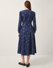 Lulu Daisy Denim Midi Dress, Blue (DENIM BLUE), large