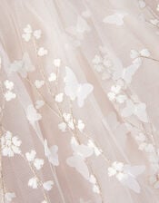 Baby Astrid Appliqu&eacute; Butterfly Swing Dress, White (WARM IVORY), large