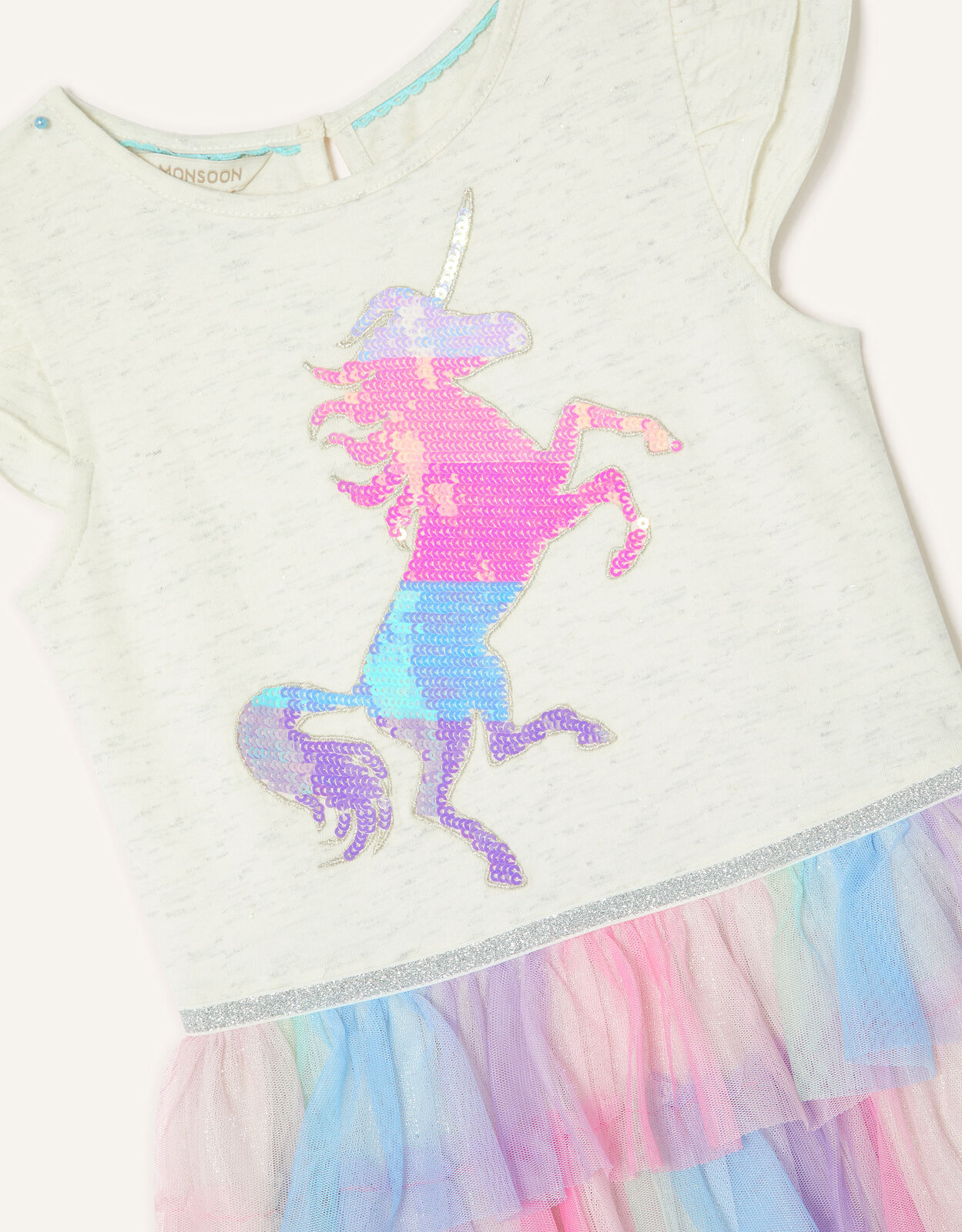 Unicorn Fluorescent Disco Dress Ivory