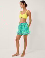 Alina Rib Bandeau Bikini Top, Green (LIME), large