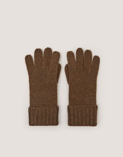 Aster Knitted Gloves, Cognac (COGNAC), large