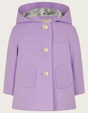 Baby Heart Pocket Coat, Purple (LILAC), large