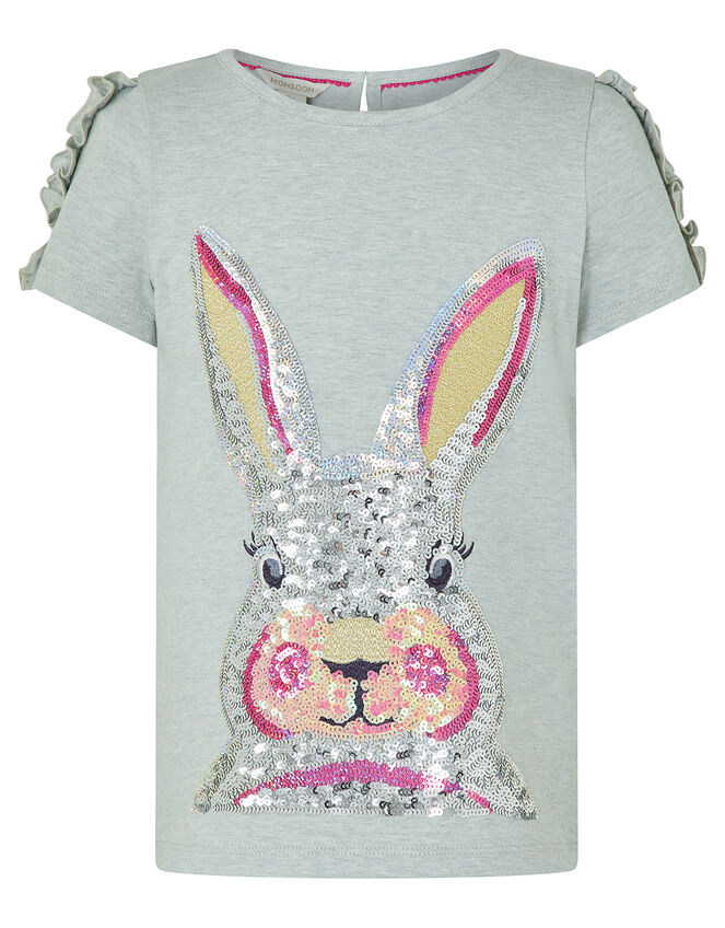 Sequin Bunny T-shirt, Grey (GREY), large