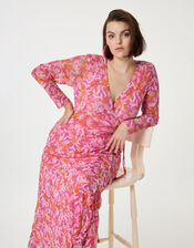 Fabienne Chapot Natty Wrap Midi Dress, Pink (PINK), large