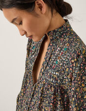 Harriet Embellished Floral Blouse, Black (BLACK), large
