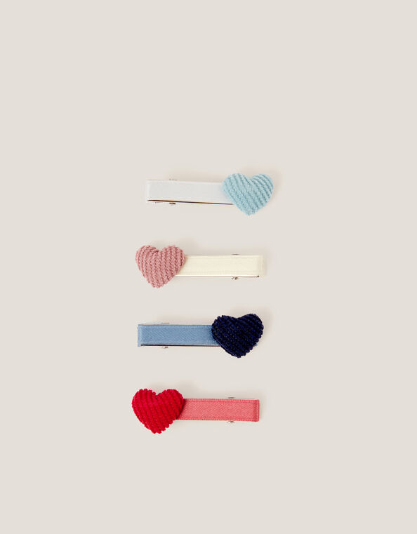 4-Pack Mini Heart Hair Clips, , large