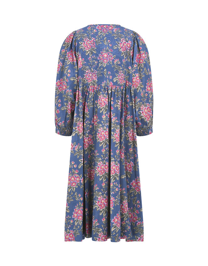 East Charlotte Embroidered Floral Print Dress, Blue (BLUE), large