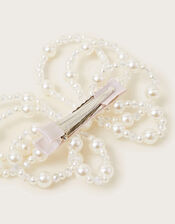 Pearly Butterfly Hair Clip, , large
