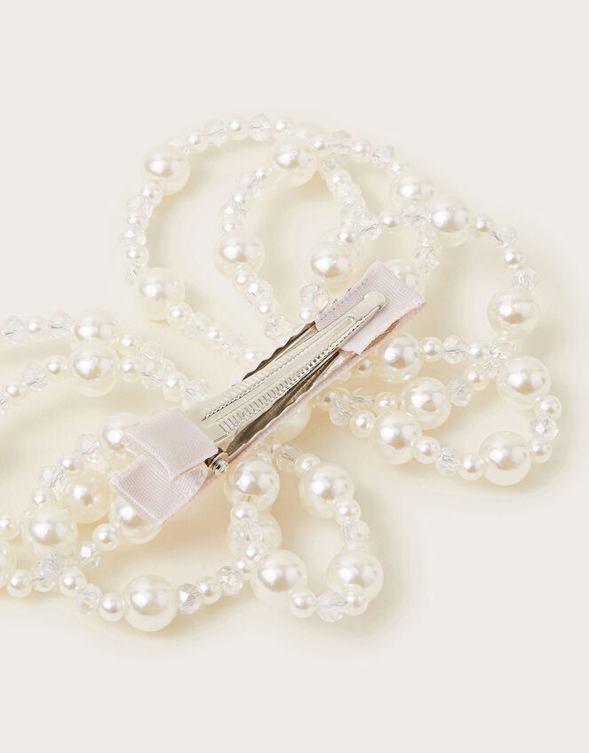Pearly Butterfly Hair Clip, , large