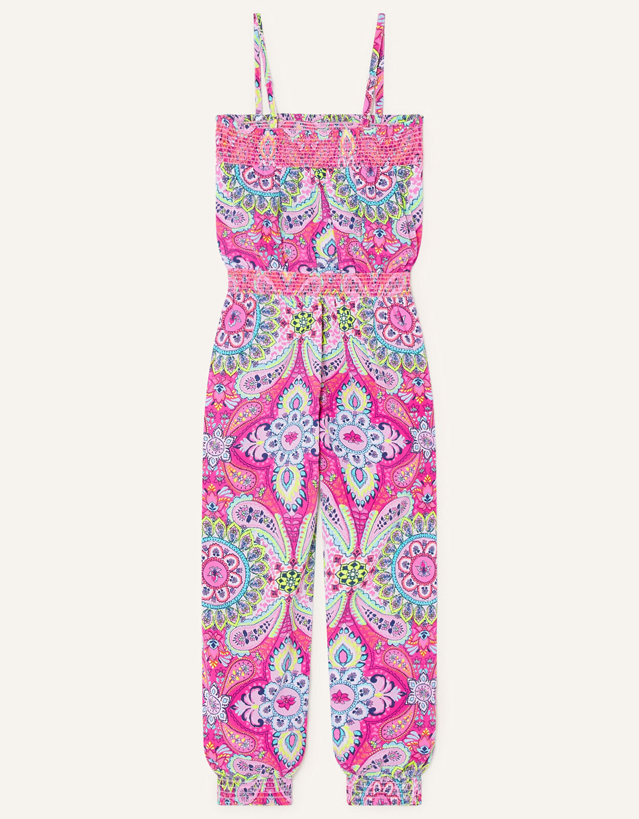 Paisley Print Jumpsuit Pink | Girls 