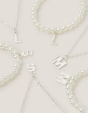 Initial Necklace & Bracelet Pouch Set, Multi (MULTI), large