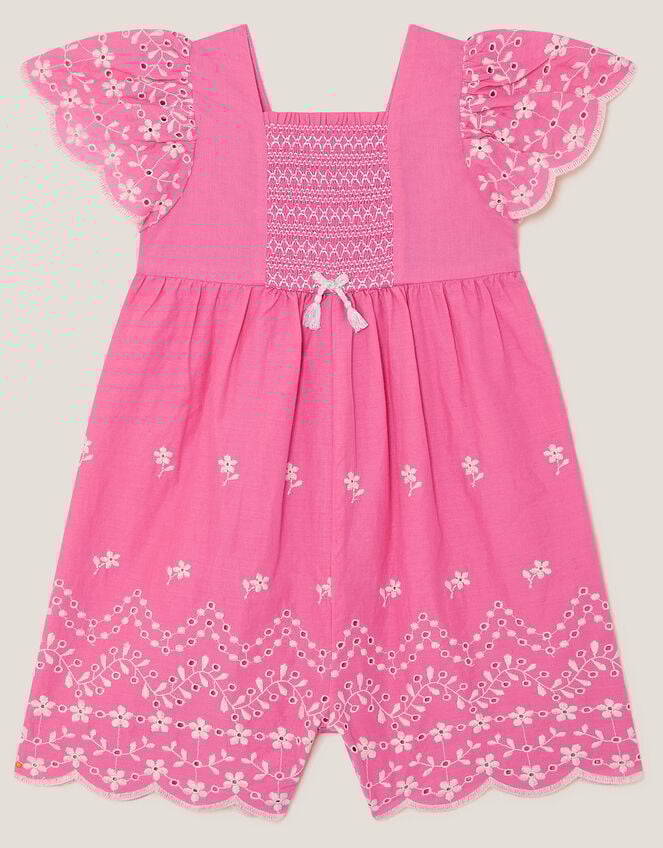 Baby Broderie Romper , Pink (PINK), large
