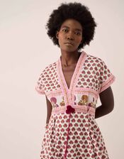 East Karmen Woodblock Print Maxi Dress, Pink (PINK), large