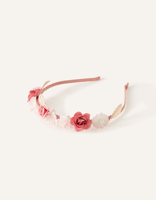 Alicia Flower Leaf Headband, , large