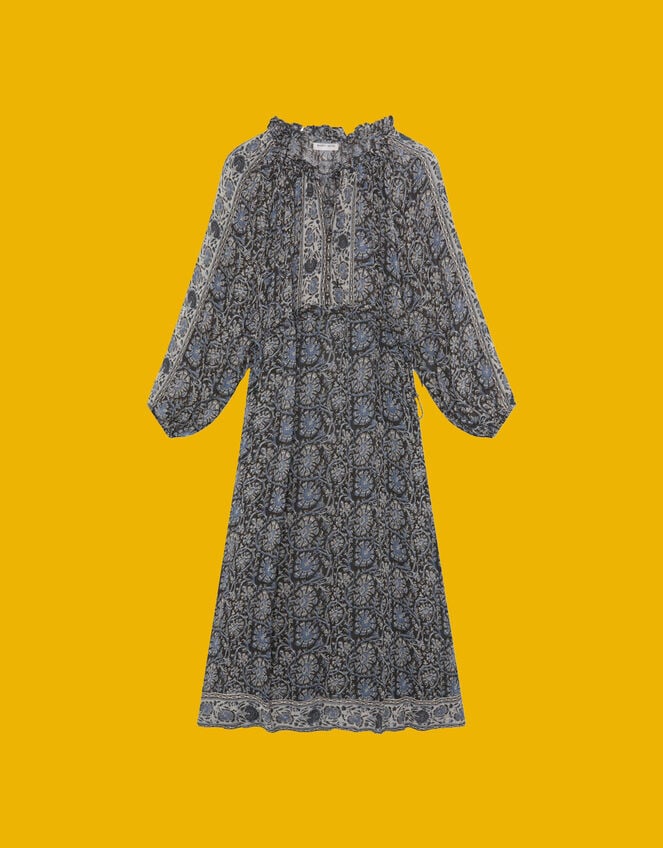 Maison Hotel Gaia Floral Midi Dress, Blue (BLUE), large