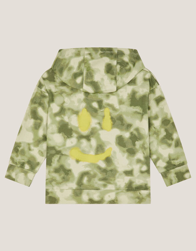 Camo Tie-Dye Hoodie, Green (KHAKI), large
