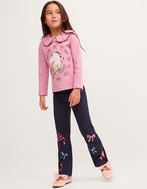 Mon Cheri Kick Flare Leggings, Blue (NAVY), large