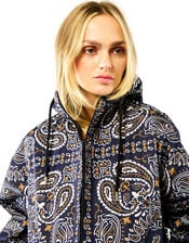 Wild Silves Paisley Longline Jacket, Blue (BLUE), large