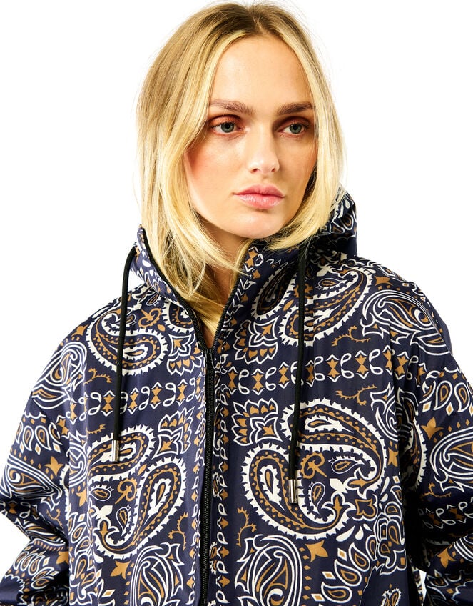 Wild Silves Paisley Longline Jacket, Blue (BLUE), large