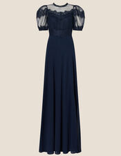 Debbie Chantilly Lace Dress, Blue (NAVY), large