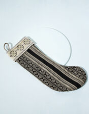 Embroidered Mono Christmas Stocking, , large