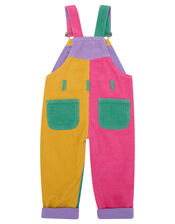 Dotty Dungarees Patchwork Corduroy Dungarees, Multi (MULTI), large