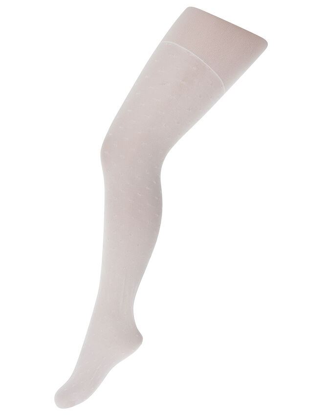 Bridal Spot Tights, White (WHITE), large