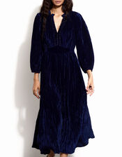 East Velvet Maxi Dress, Blue (NAVY), large