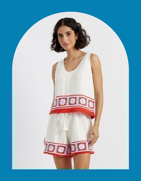 Chinti & Parker Hand Crochet Shorts , Multi (MULTI), large
